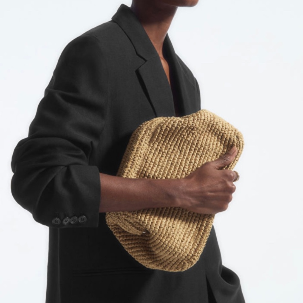 COPY - Cos Raffia Clutch bag